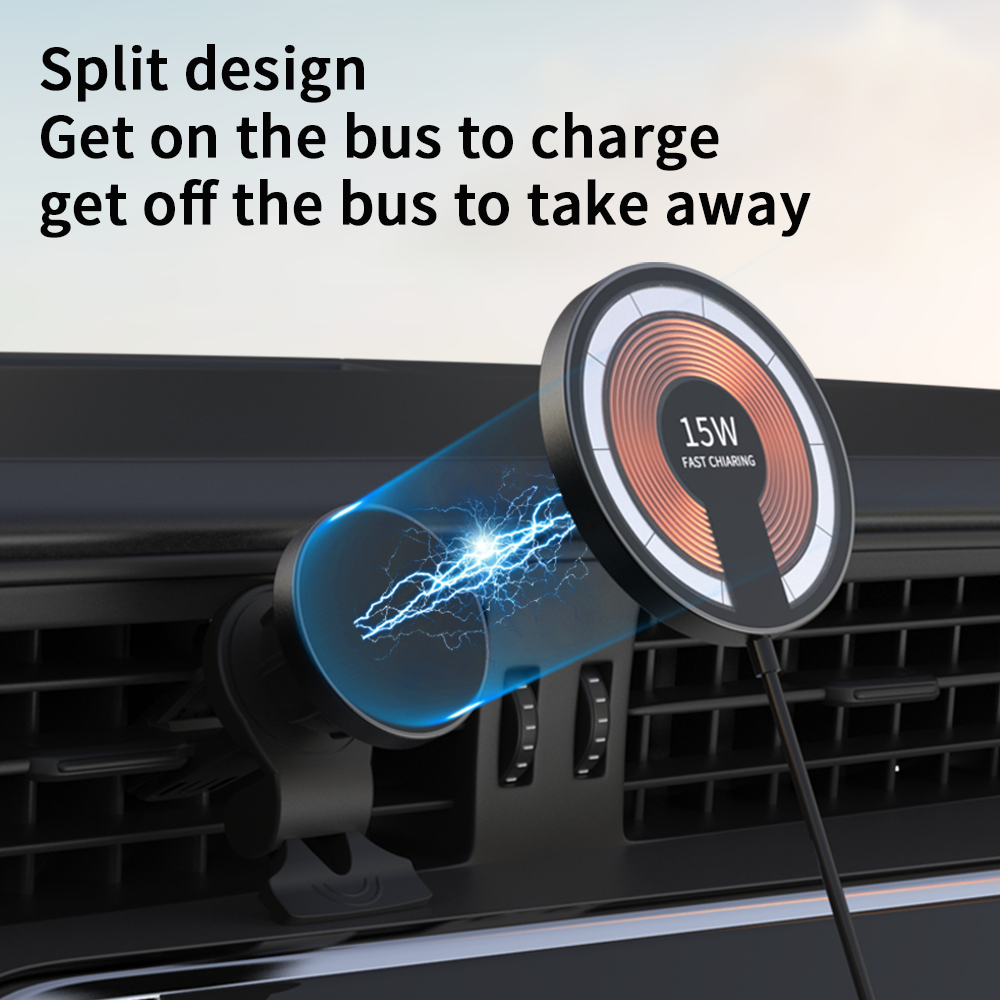 Detachable 2-in-1 car magnetic charger