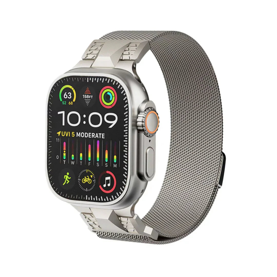 Luxury Mecha Milan Magnetic Metal Band For Apple Watch