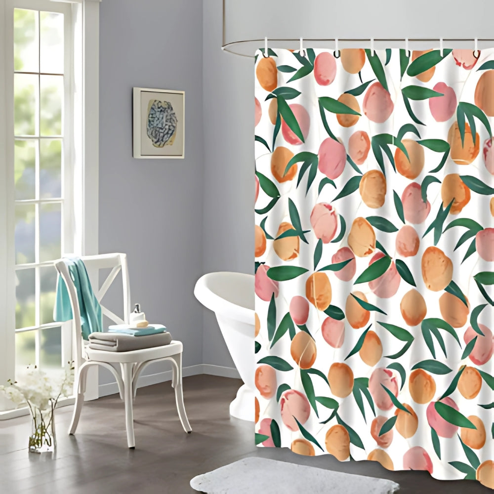 Fresh Peach Paradise Shower Curtain