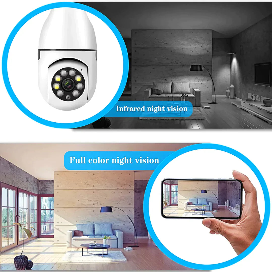 360° SURVEILLANCE CAMERA BULB