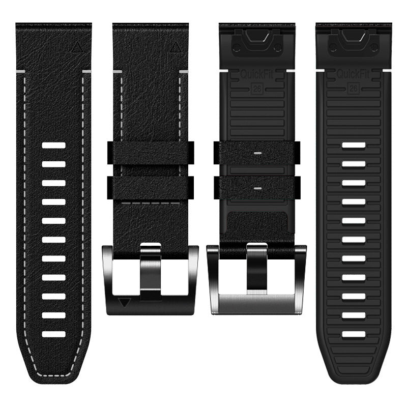 TPU + lærrem for Garmin Fenix 8 7X 6XPro