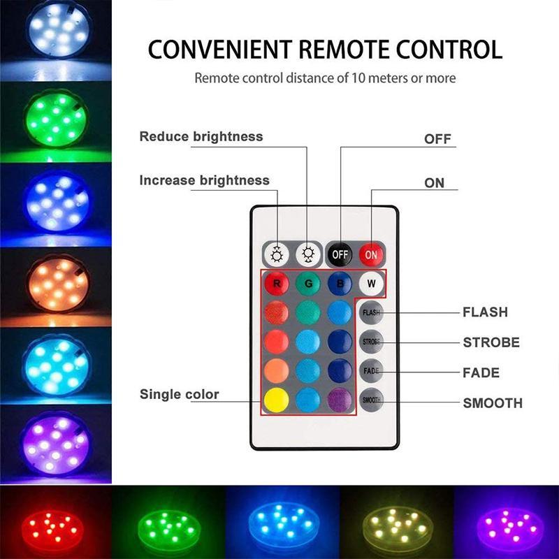 Luz LED de succión de imán impermeable con control remoto