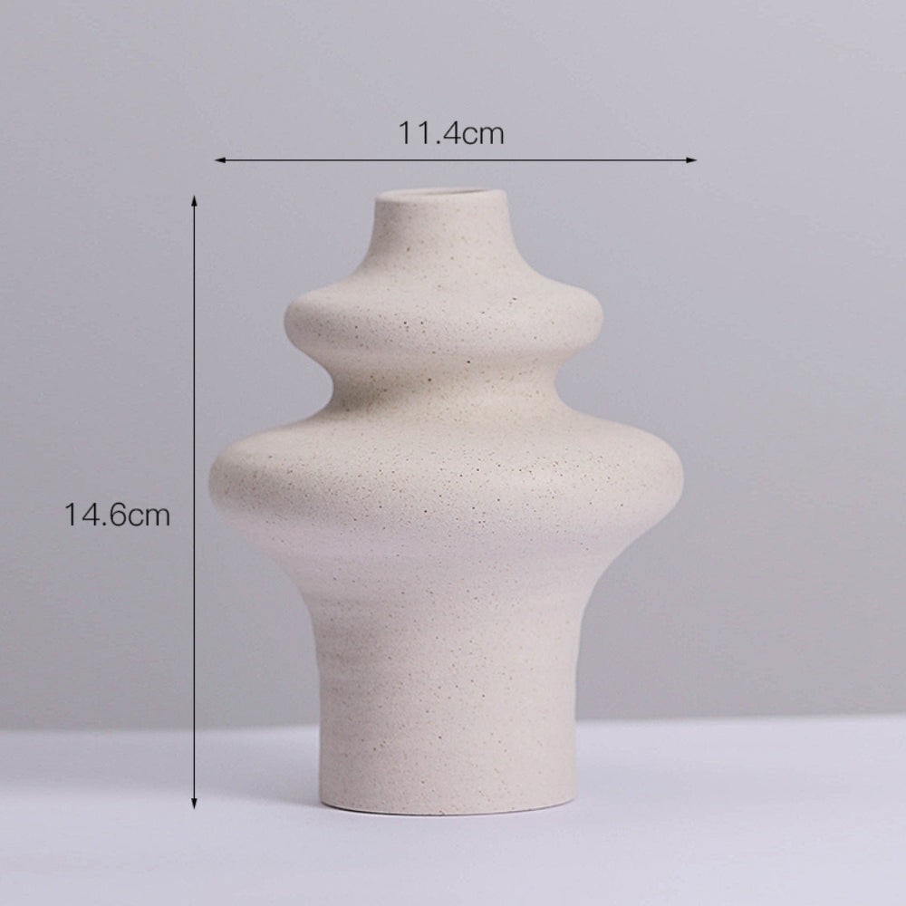 Nordic Beige Ceramic Flower Vase