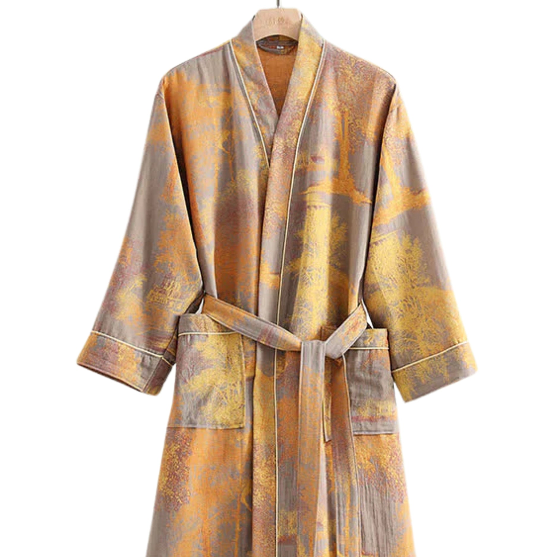 Zachte Kimono-Stijl Katoenen Badjas