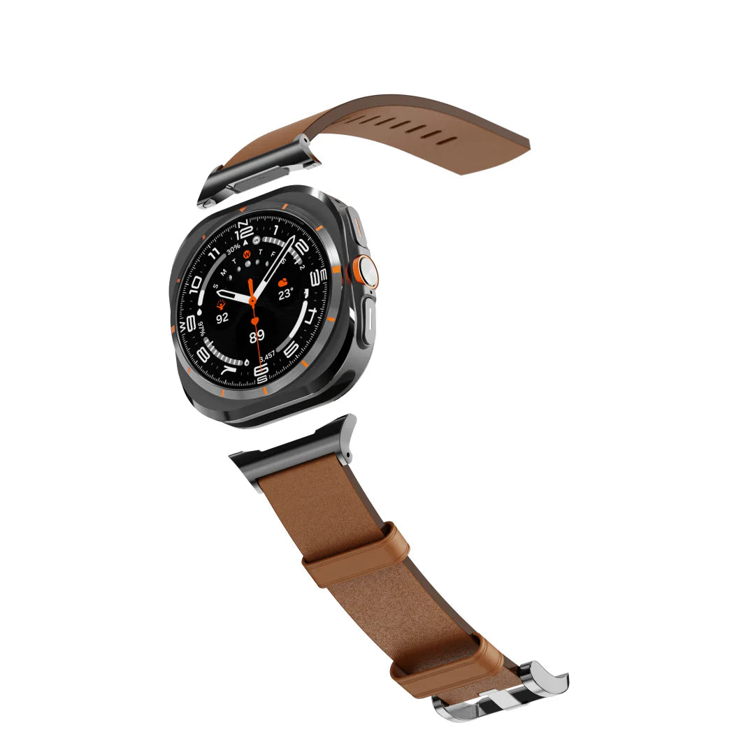 Pulseira de Couro Horween para Samsung Galaxy Watch Ultra