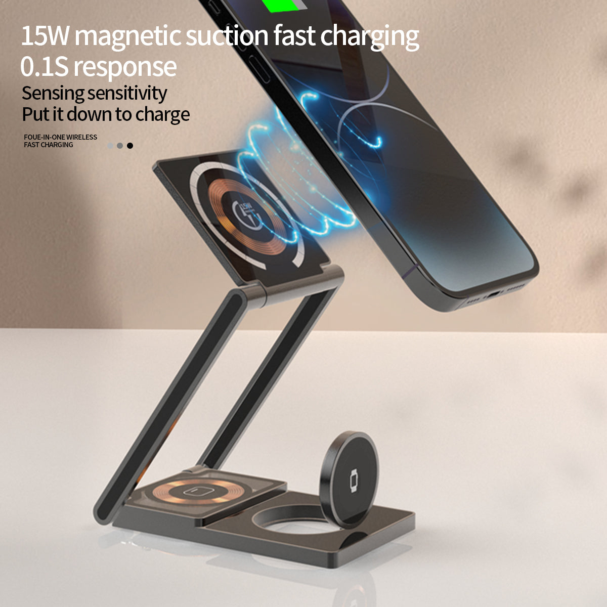 T33-FOUE-IN-ONE WIRELESSFAST CHARGER