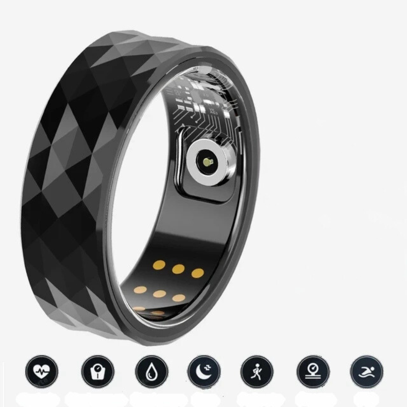 Titanium Steel Ring with Health Monitoring for Athletes