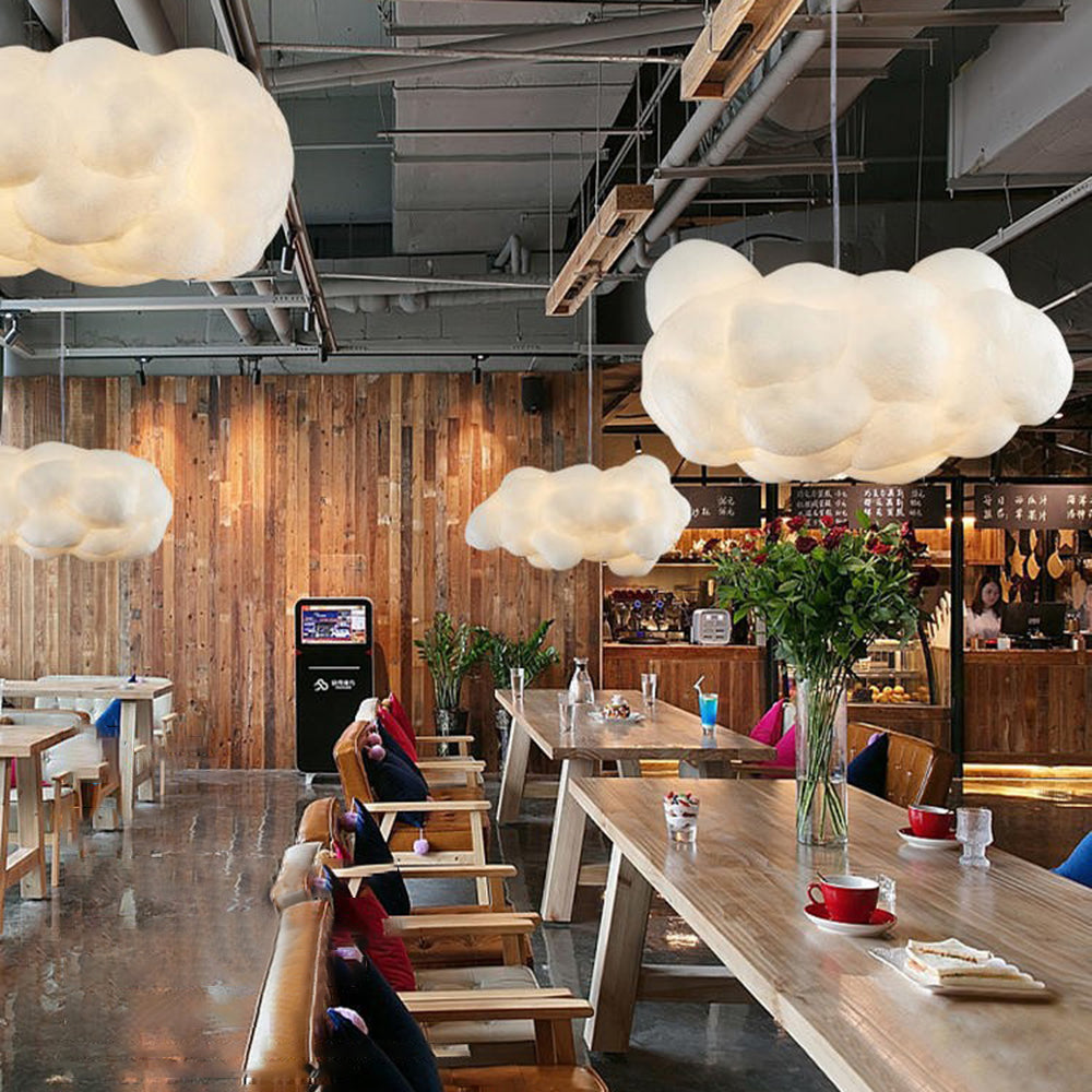 Minori Design Cloud LED Pendant Lamp PVC/Bumbac Alb