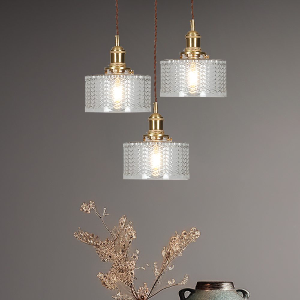 Stunning Cylinder Glass Pendant Light