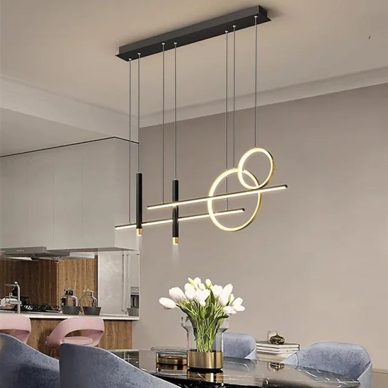 MadinaGlow - Elegante candeeiro de LED em metal preto