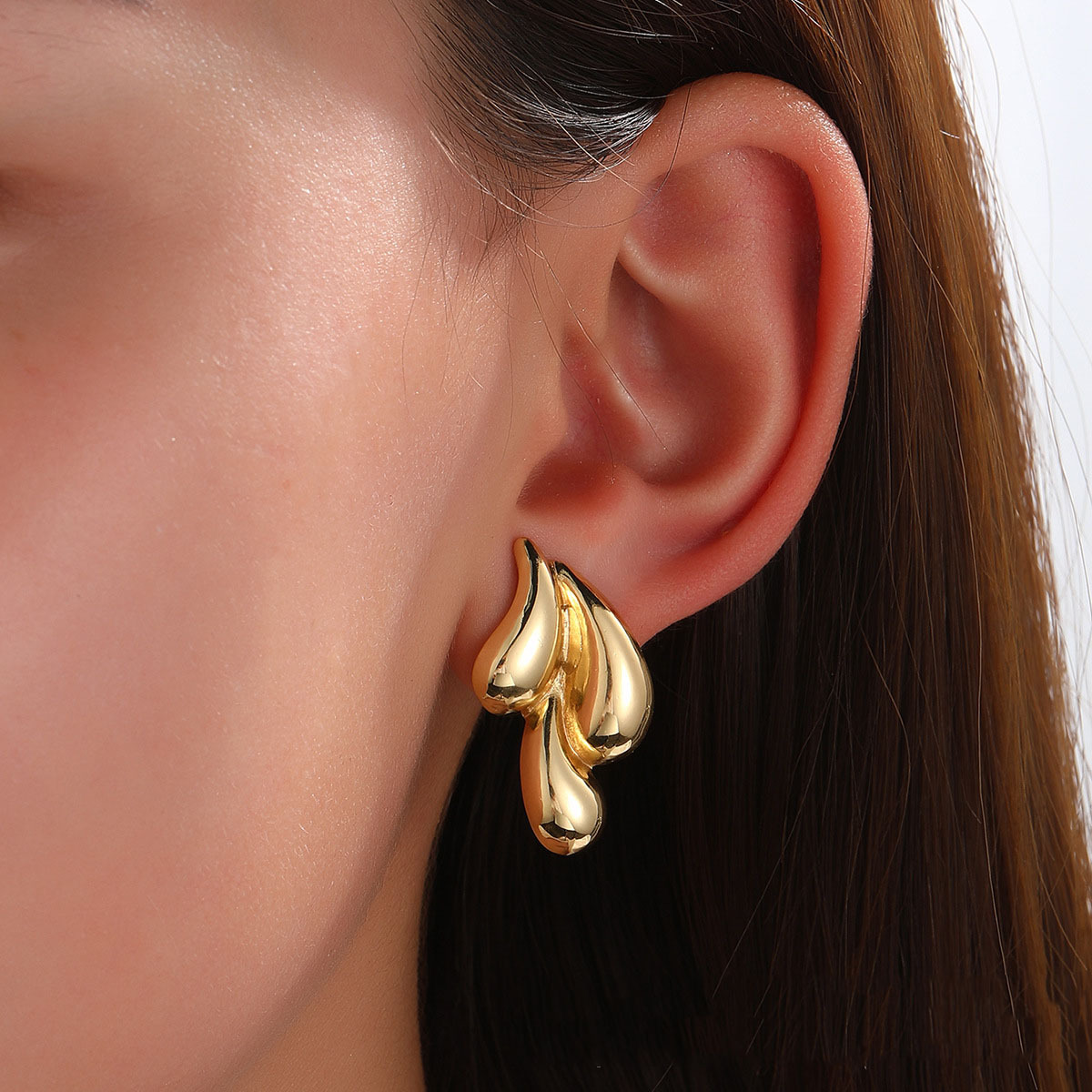 Pendientes vintage con forma de gota de agua - 18 quilates