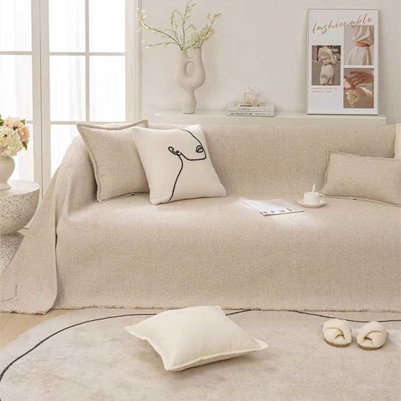 Loop Garn Lin Stoff Sofa/Sofa kasteteppe