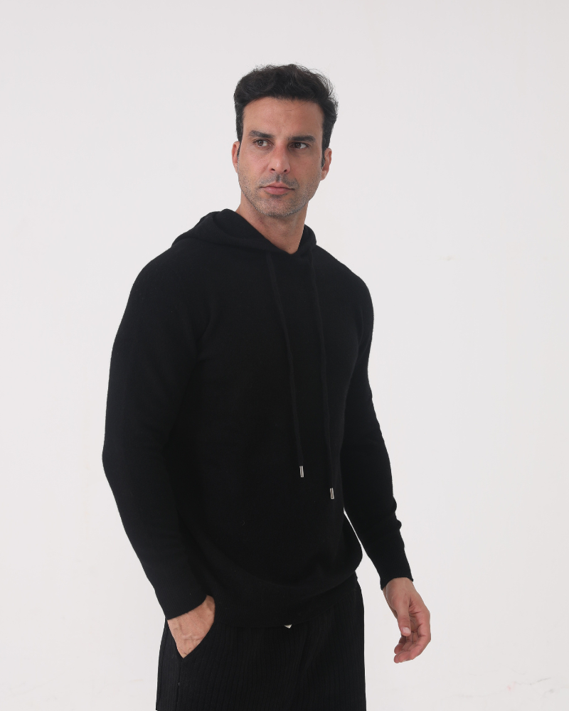 Sudadera con capucha 100 % cachemira