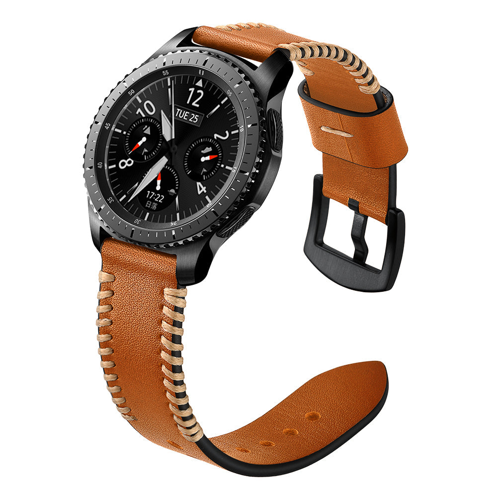 Lær Håndsydd Rem For Samsung Galaxy Watch 4/5/6/7-20mm