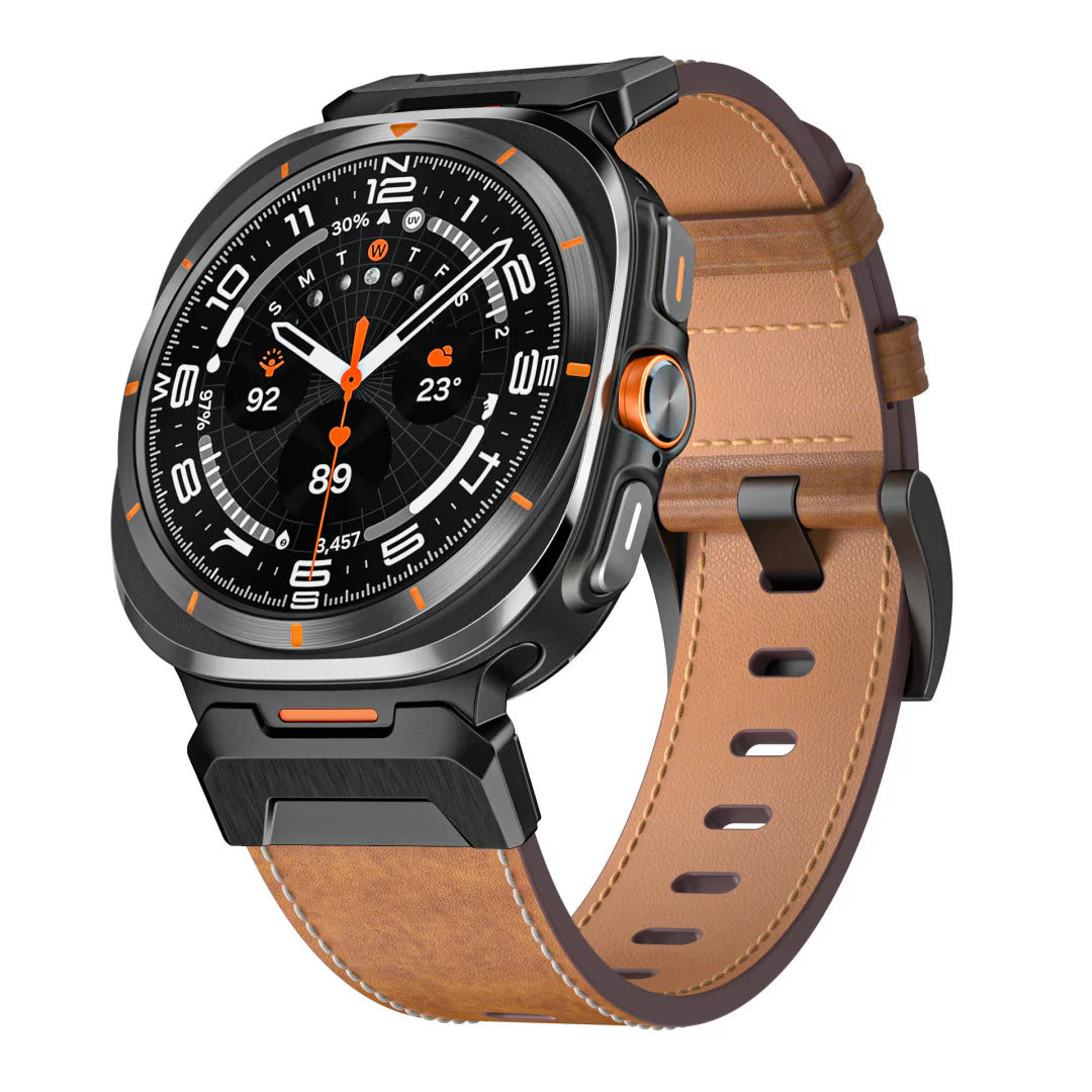 Tactical Leather Band For Samsung Galaxy Watch Ultra