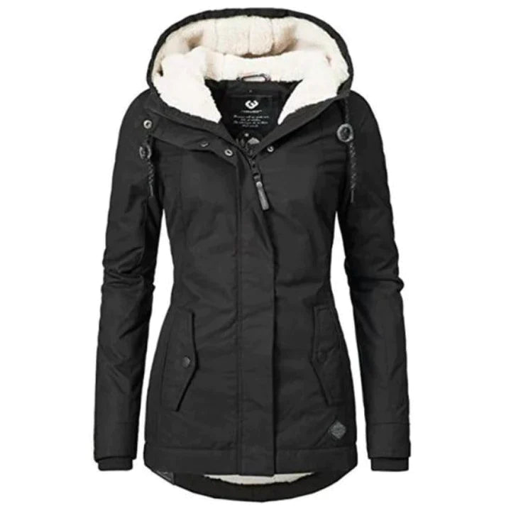 Stavanger- Lined winter coat/jacket with hood waterproof women