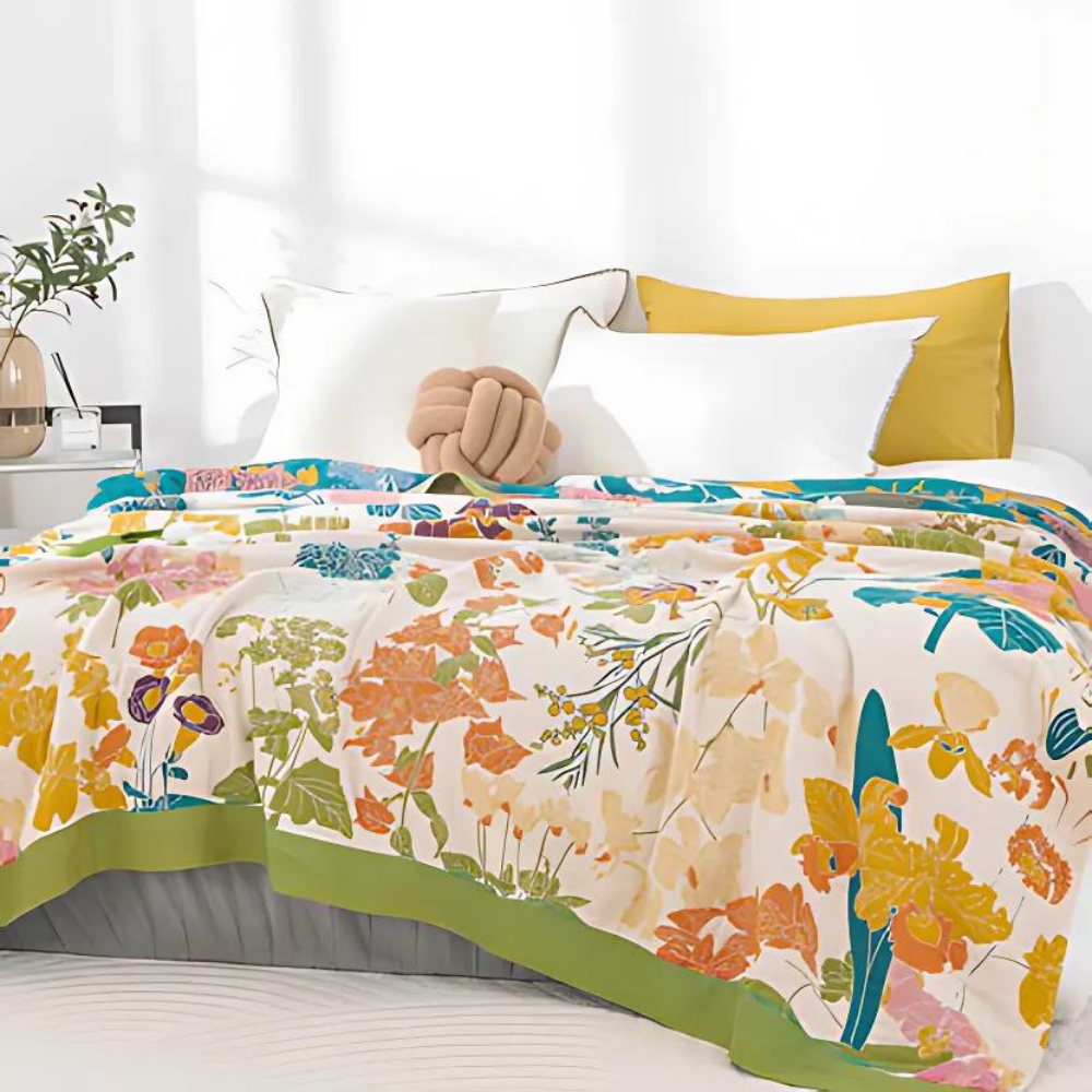 Blossom Bay Breathable Cotton Coverlet