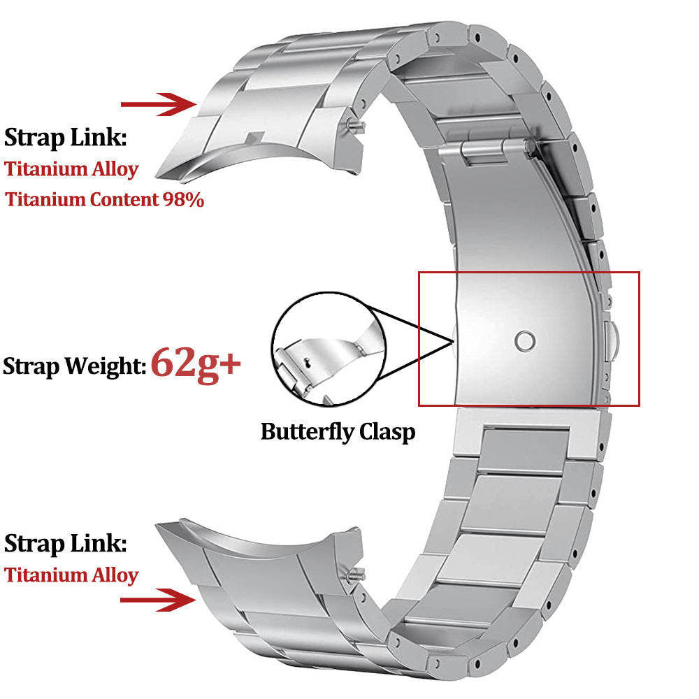 Titanová slitina hodinkového pásku vhodná pro Samsung Galaxy Watch4 5 6 7 Pro