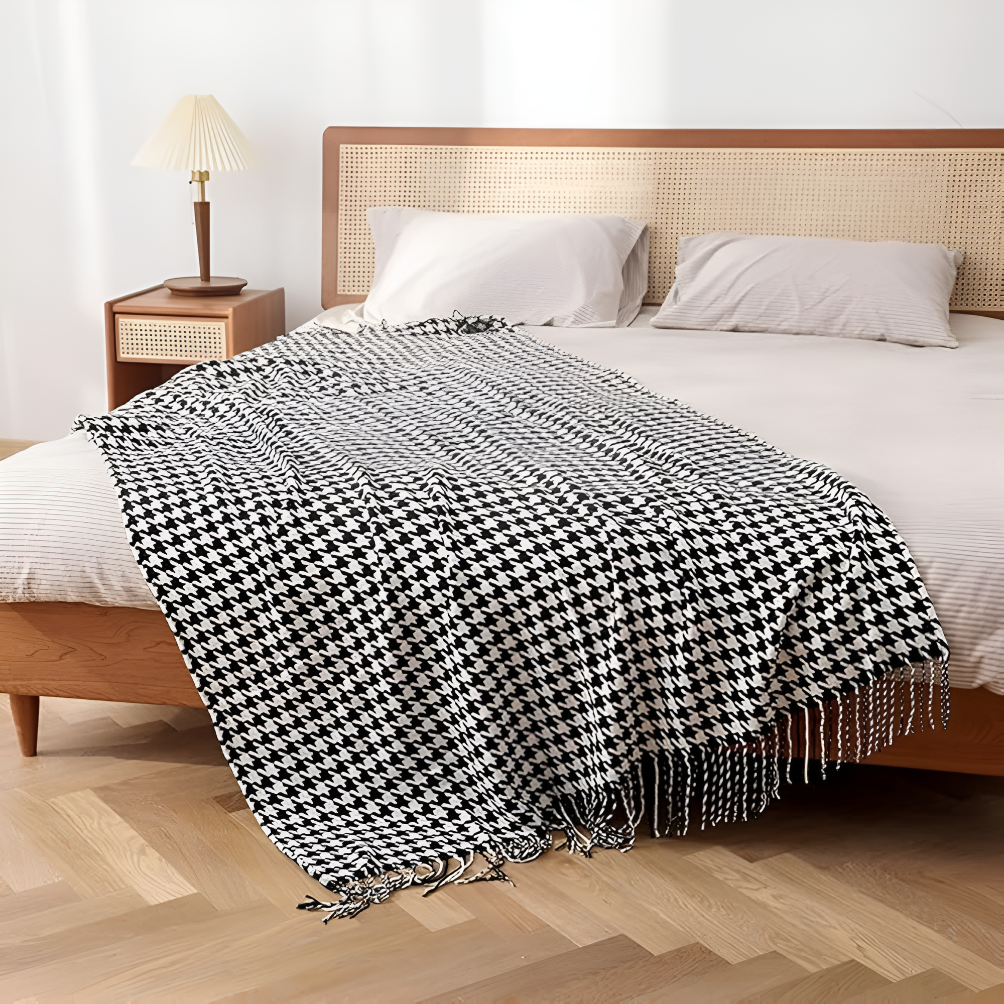 Coperta in Classico Motivo Houndstooth