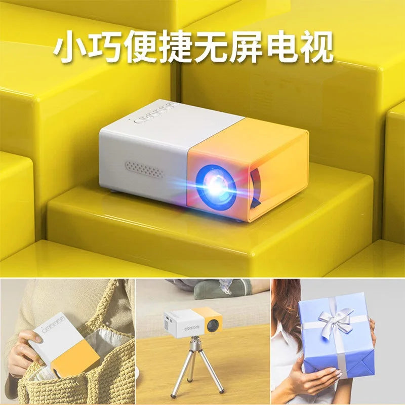 "Miniprojector – 1080P Full HD-ondersteuning, draagbare LED-projector, 4K-videoweergave, meerdere connectiviteitsopties"