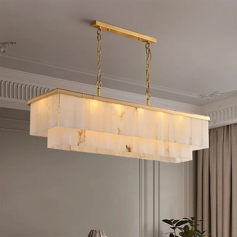 Golden Horizon Marble Chandeliers