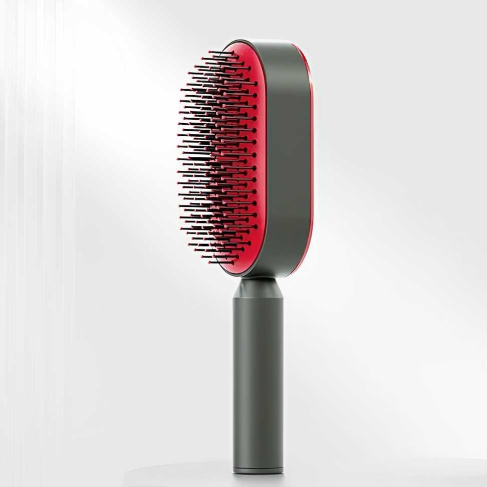 Self-Cleaning Brush for Shiny Hair