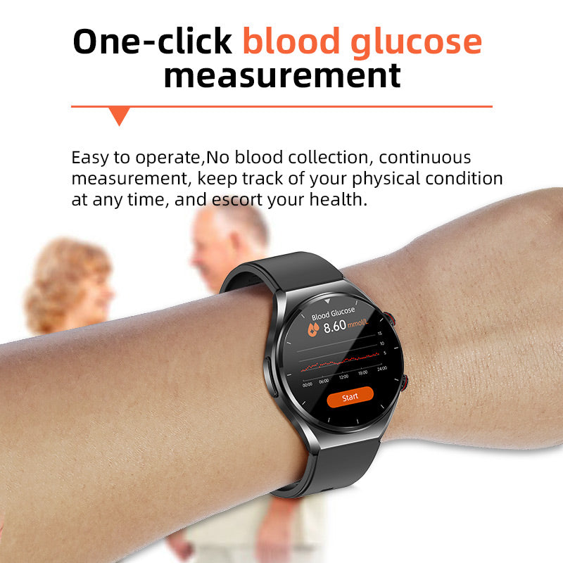 Bloedsuikerspiegel met één klik|Bloedglucose Bloeddruk ECG|ECG HRV Hartslagmonitor Gezondheids Smartwatch