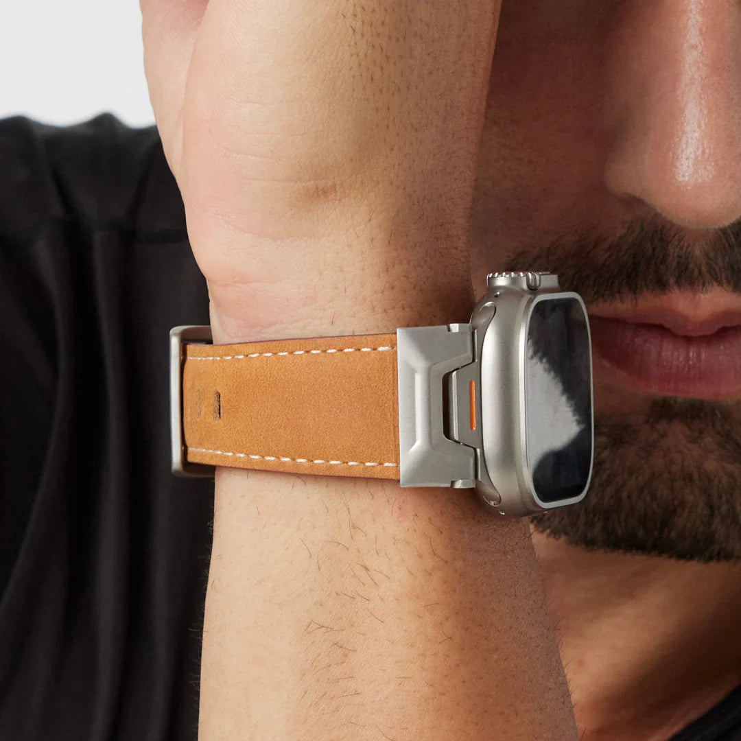 Mecha Leather Band For Apple Watch