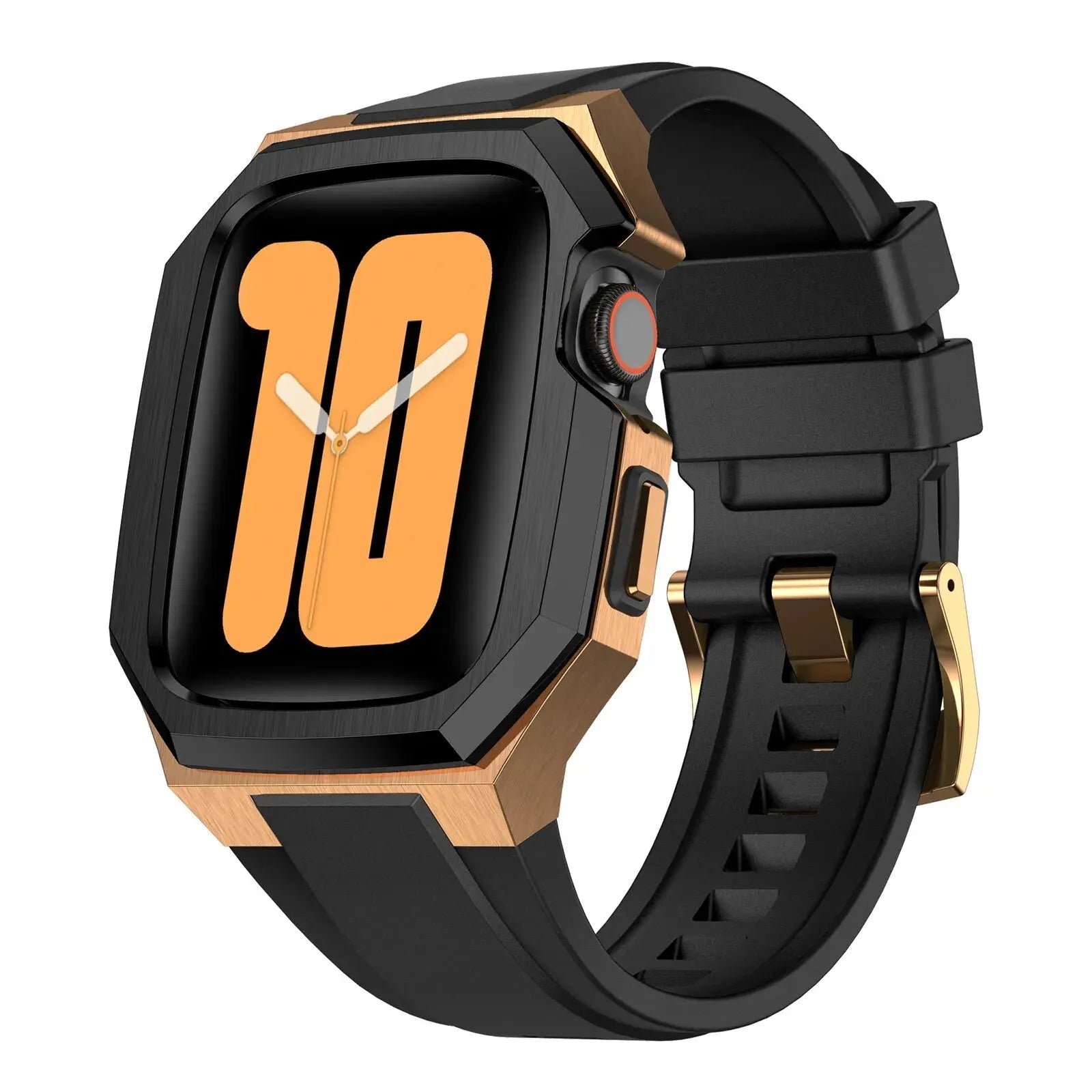 Stainless Steel Case With Rubber Band for Apple Watch