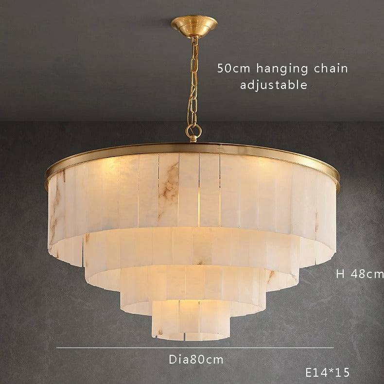 Golden Horizon Marble Chandeliers