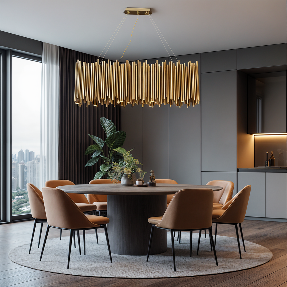 Gold Nest Oval Chandelier