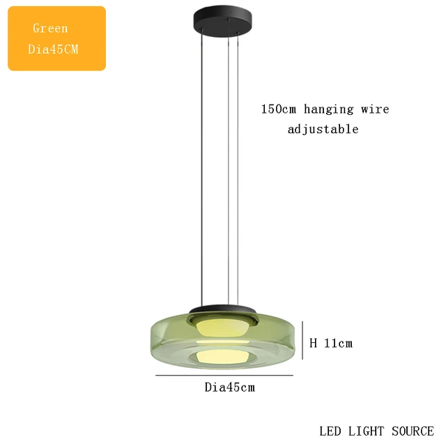 Delphine Glas Pendel lampe