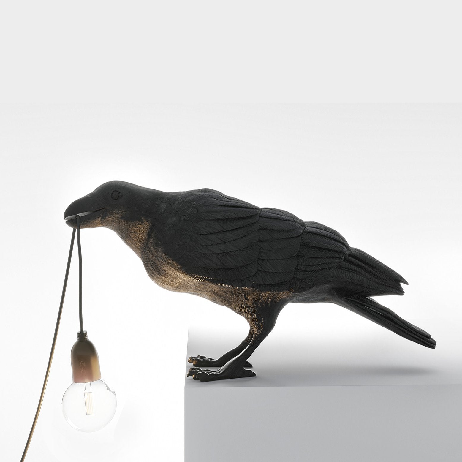 Gothic Raven Lamp Vintage Resin Bird Lamp