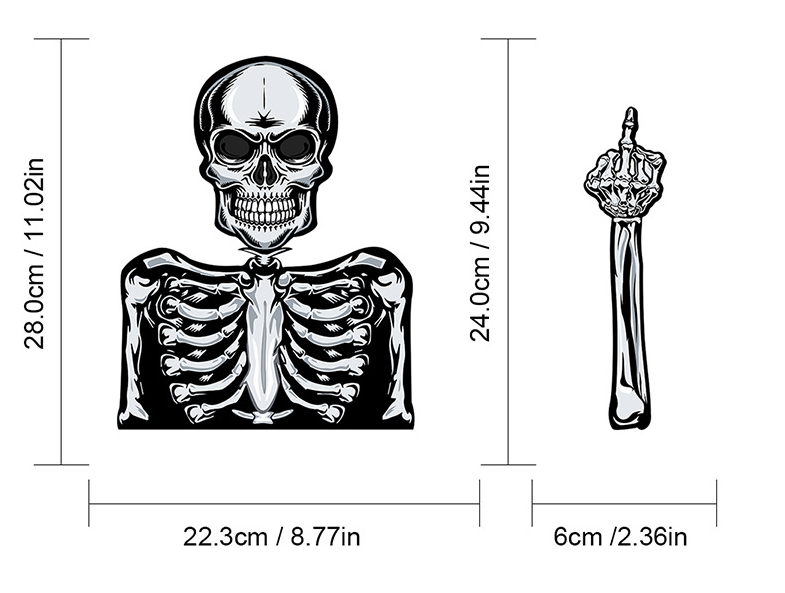 Halloween ablaktörlő matrica