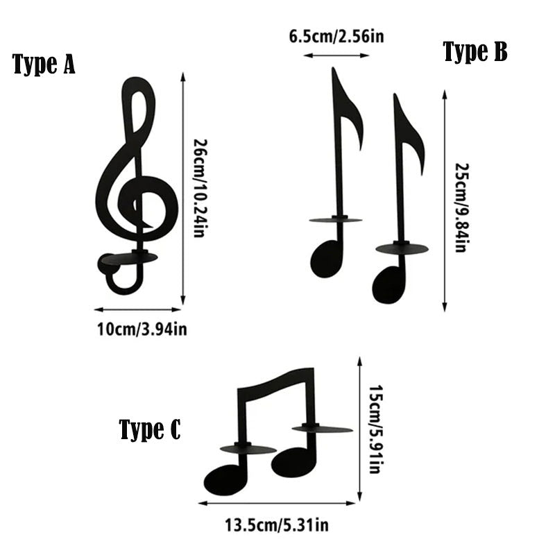 🎼Aplica de perete cu notă muzicală neagră