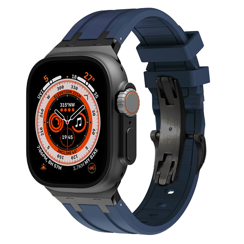 NOVA Pulseira Grossa de Silicone com Adaptador de Titânio para Apple Watch