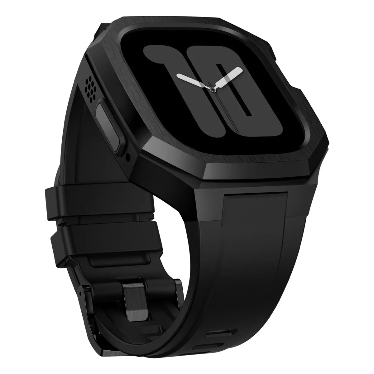 AP9009 Fluororubber Szíj Rozsdamentes Acél Tok Apple Watch-hoz