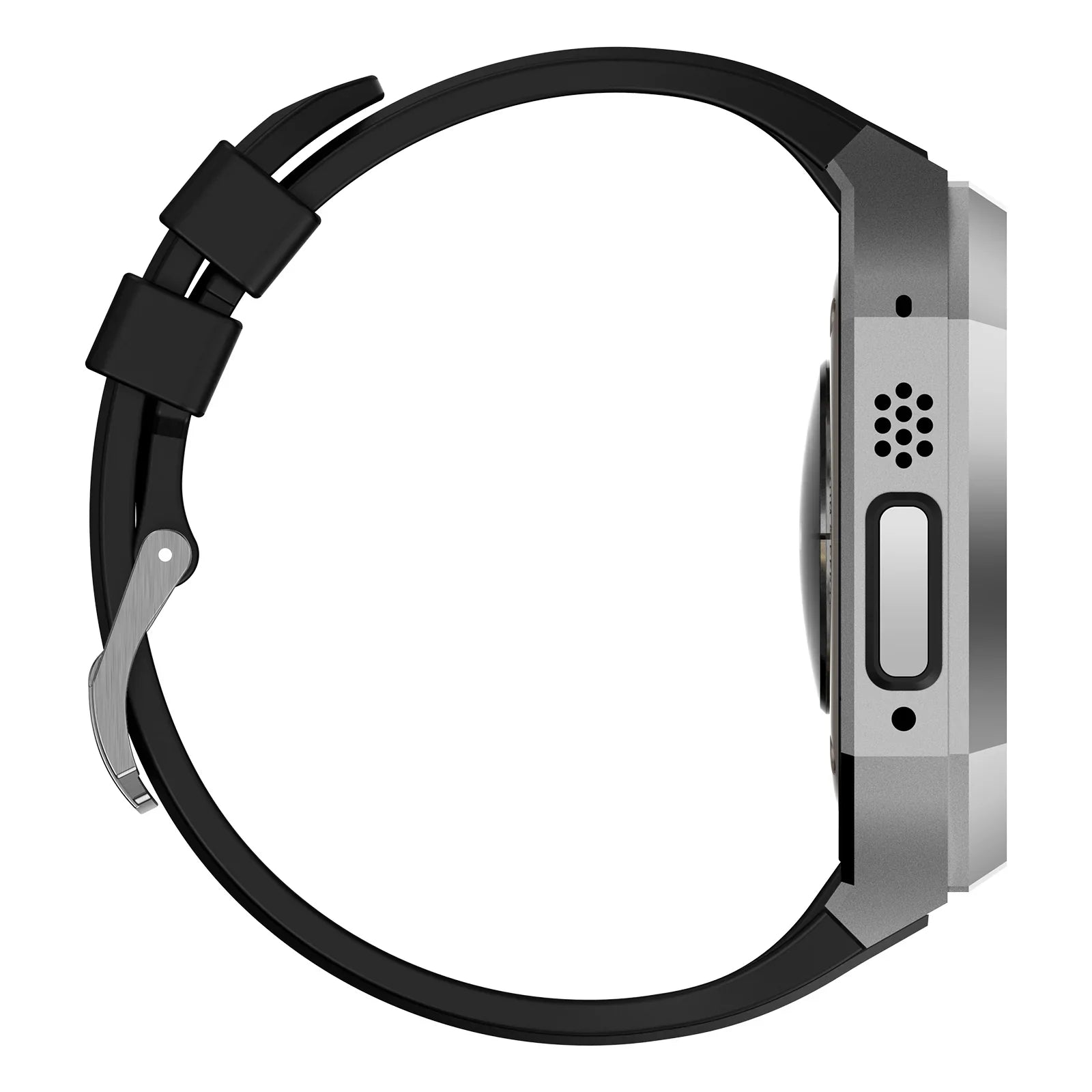 AP9009 Fluororubber Band Stainless Steel Case For Apple Watch