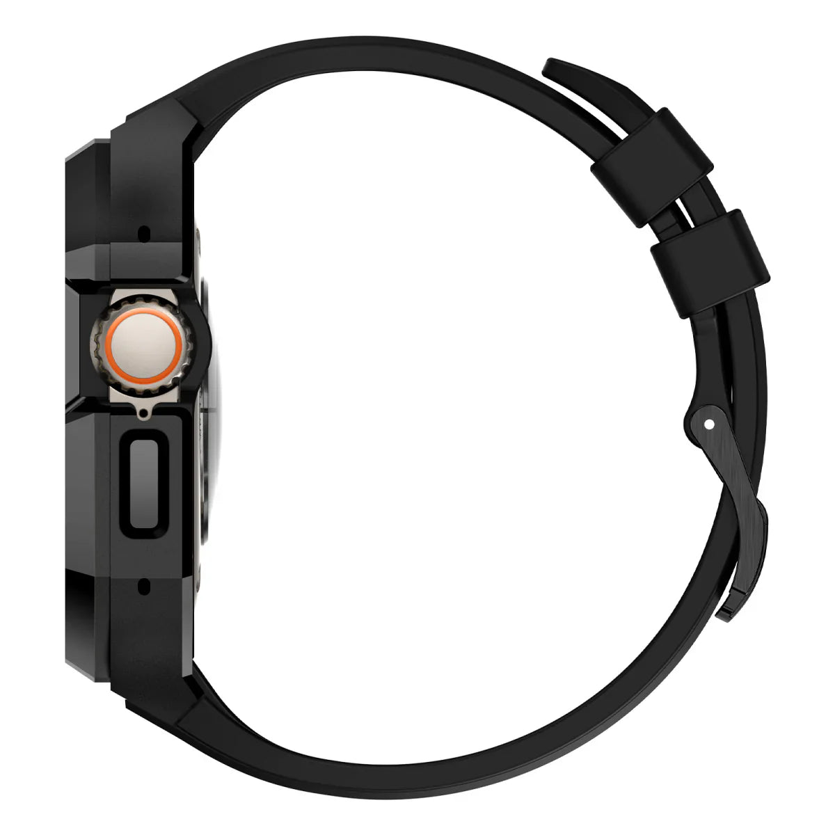 AP9009 Fluororubber Szíj Rozsdamentes Acél Tok Apple Watch-hoz