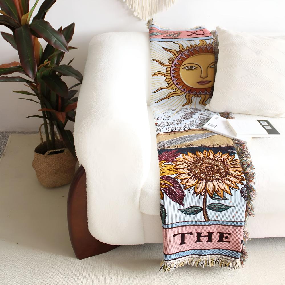 Boho Aurinko Tapestri Peitto