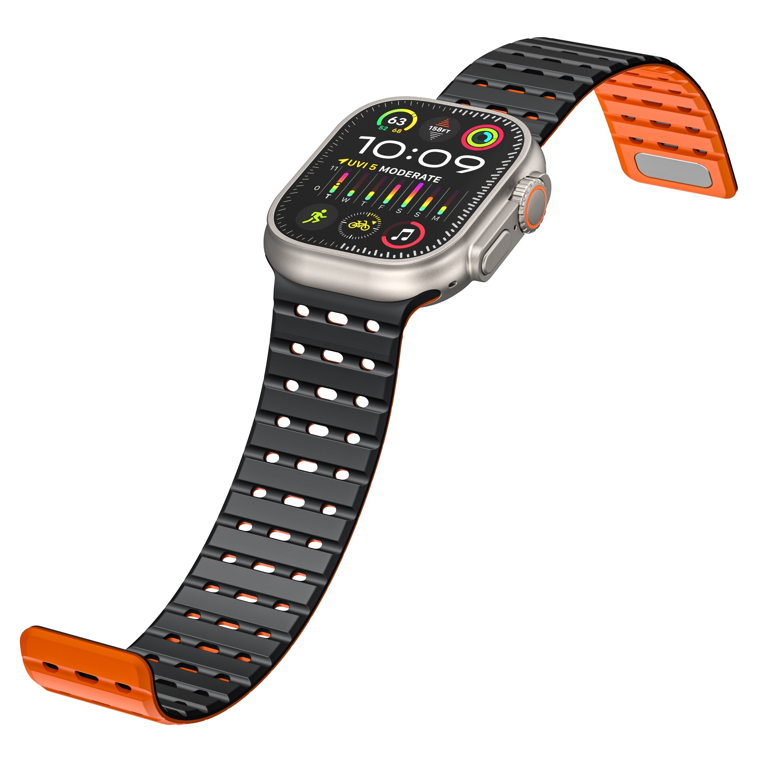 AW Andningsbar magnetisk silikonrem för Apple Watch