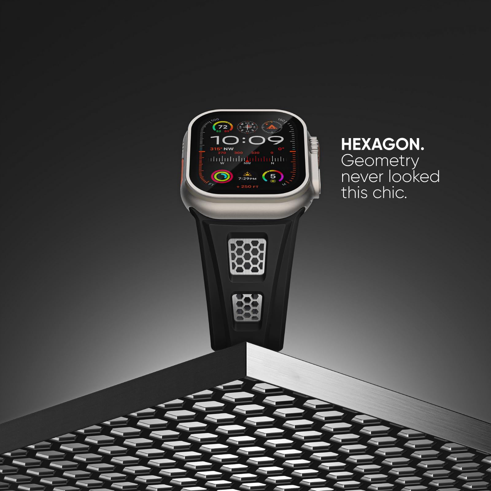 Correa deportiva de silicona resistente Grid para Apple Watch