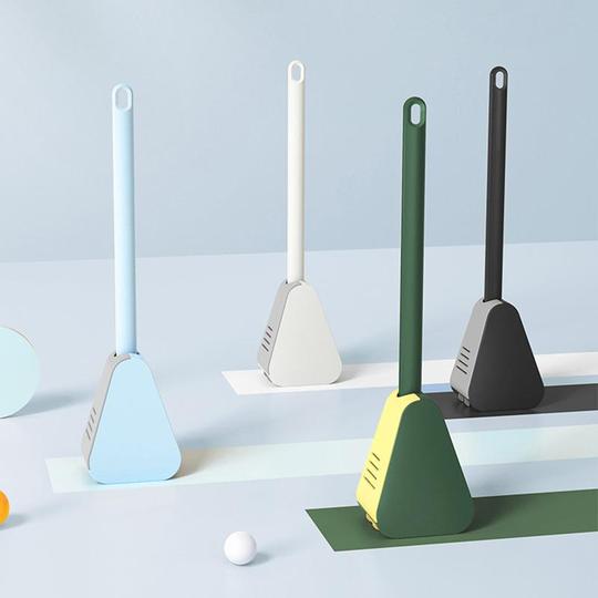 Brosse de toilette en silicone flexible à long manche pour golf