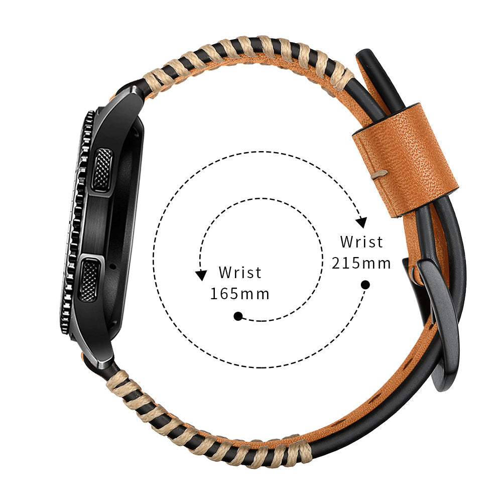 Lær Håndsydd Rem For Samsung Galaxy Watch 4/5/6/7-20mm