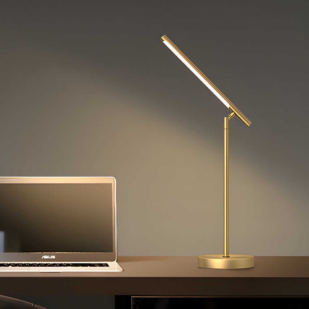 Copper Linear - Lampe de bureau LED en laiton avec direction réglable