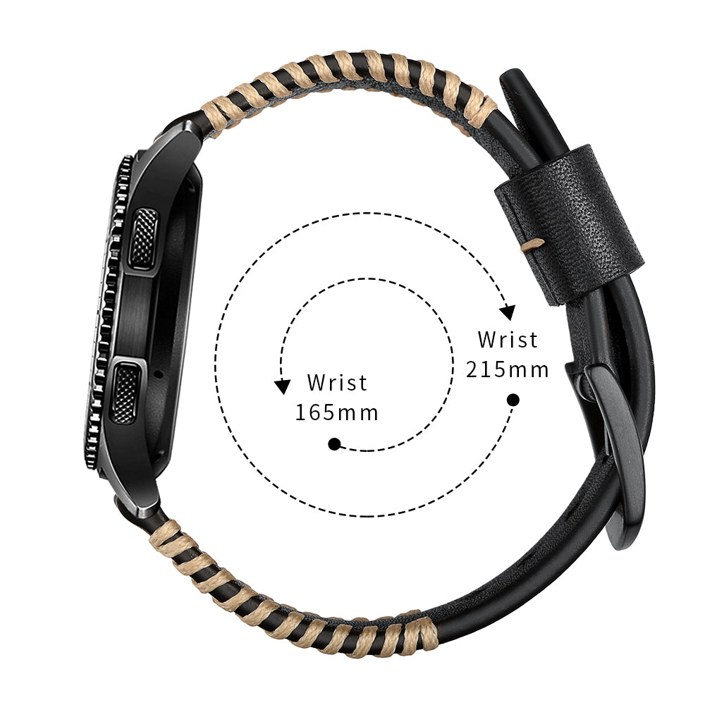 Lær Håndsydd Rem For Samsung Galaxy Watch 4/5/6/7-20mm