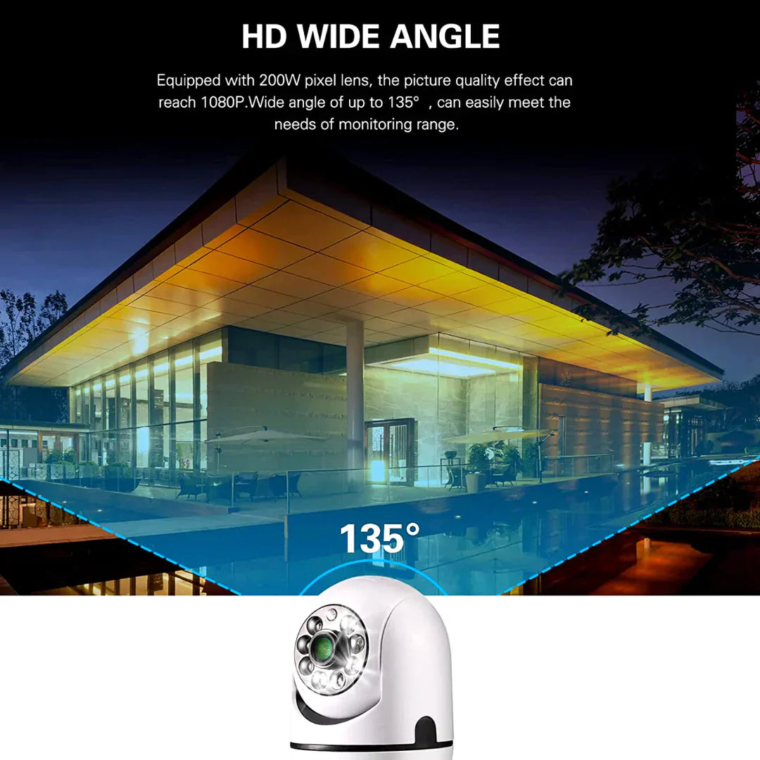 360° SURVEILLANCE CAMERA BULB