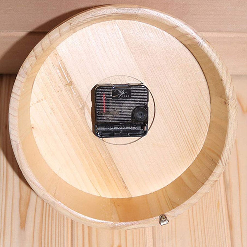 SaunaTime Wooden Clock - Rustic Wall Clock for Sauna & Wellness Spaces