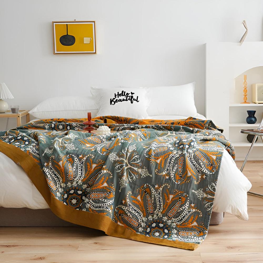 Boho Bloom Wendbare Weiche Decke