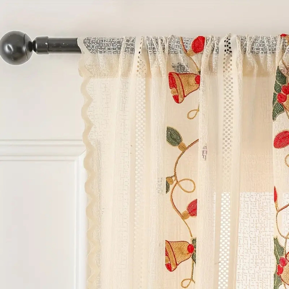 Festive Red Bell Curtains